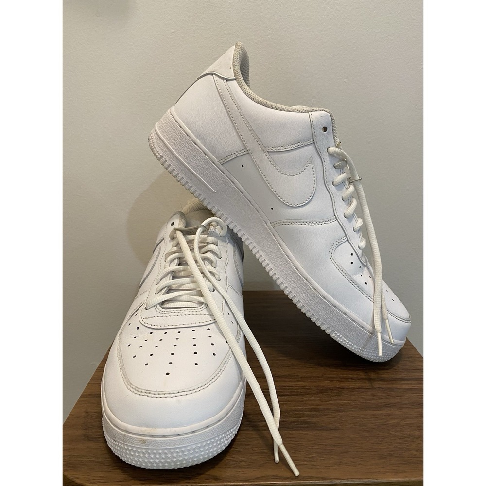 Nike Air Force 1 '07 Men's Size 12 Triple White Low-Top CW2288-111 NIB